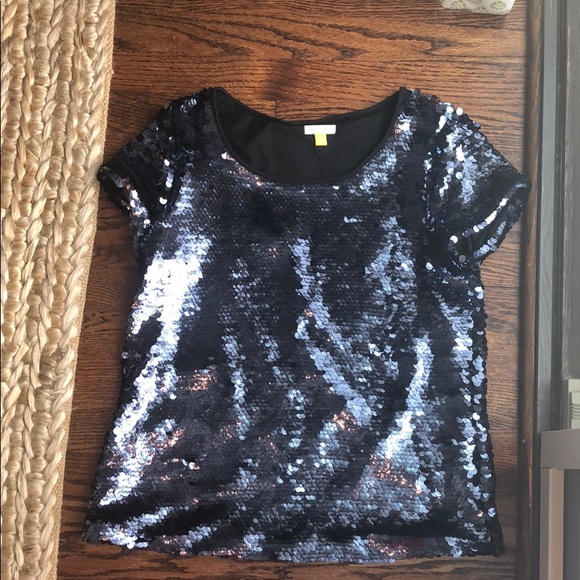 Navy sequin top - Picture 1 of 1